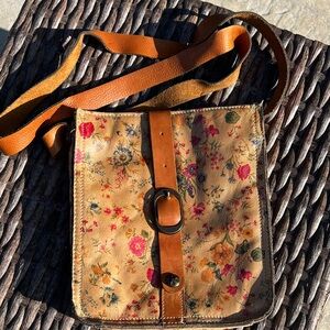 Patricia Nash Floral Brown Crossbody Bag